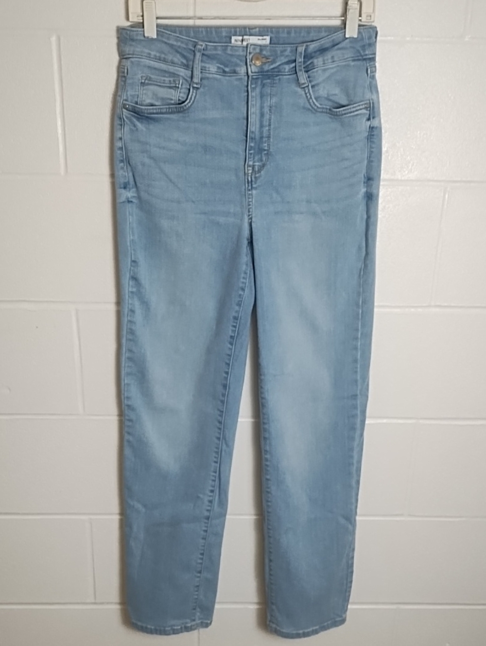 Nine West Classic Straight Leg Light Blue Stretch High Women's Jeans
